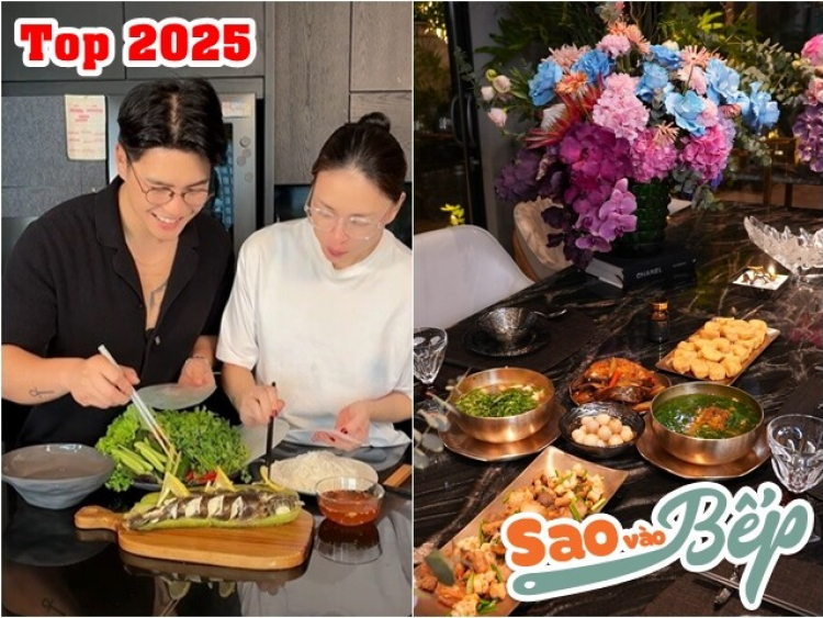 Soi gian bếp của 10 sao Việt chăm nấu nướng nhất 2025: Chồng Ngô Thanh Vân và “ông chú” đã vượt Tăng Thanh Hà?