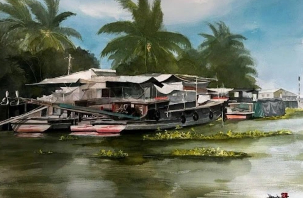 Họa sĩ Nguyễn Hồng Quân - Lung linh một miền sông nước - 2