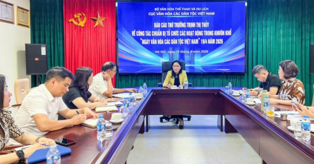Đảm bảo tiến độ, chất lượng tổ chức Ngày Văn hóa các dân tộc Việt Nam (19/4) năm 2026