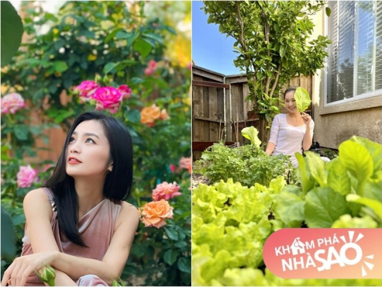 Khung cảnh bình yên nơi Diệu Hương đang sinh sống, có khu vườn xanh mướt đầy hoa thơm và rau trái