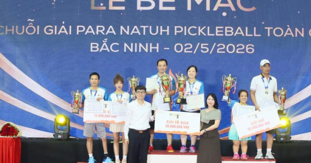 VĐV khuyết tật Hoàng Văn Được tỏa sáng, vô địch Giải Para Natuh Pickleball Bắc Ninh 2026