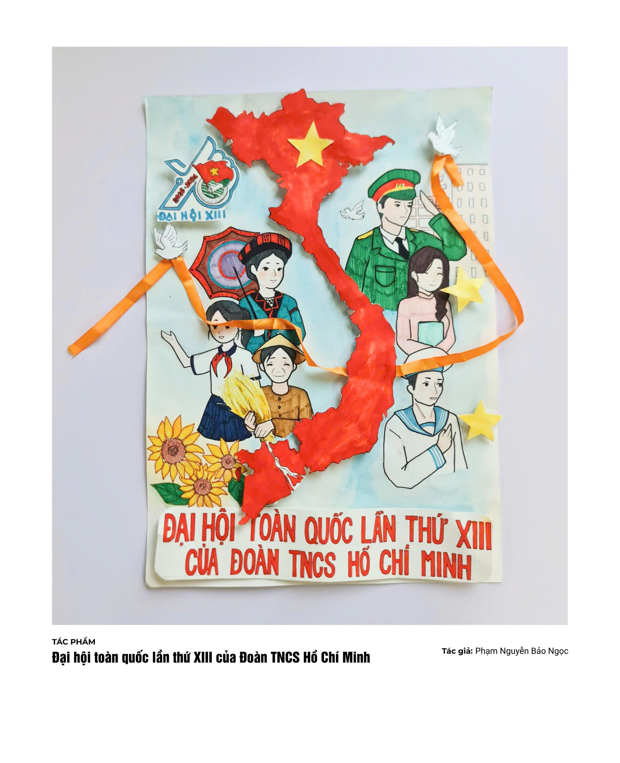 Tranh cổ động góp phần cổ vũ, lan tỏa tinh thần Đại hội Đoàn toàn quốc lần thứ XIII - 10