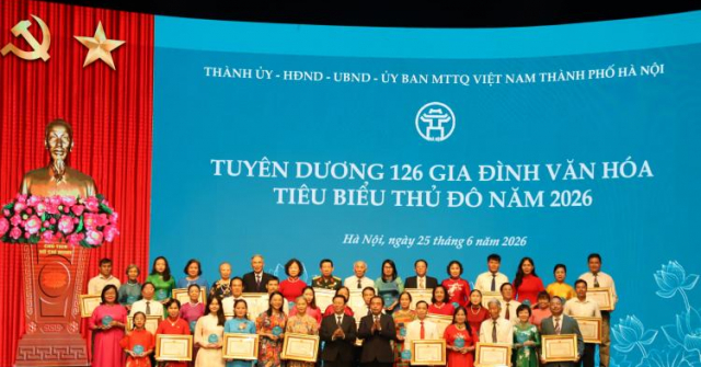 Tuyên dương 126 gia đình văn hóa tiêu biểu Thủ đô năm 2026