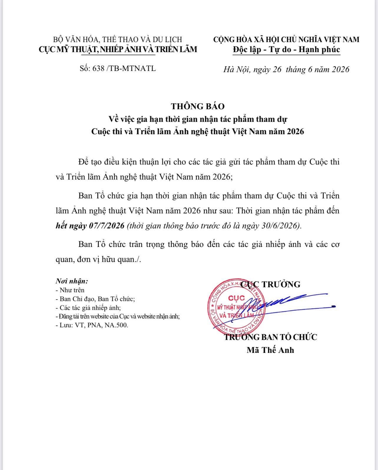 Gia hạn thời gian nhận tác phẩm tham dự Cuộc thi và Triển lãm Ảnh nghệ thuật Việt Nam - 1