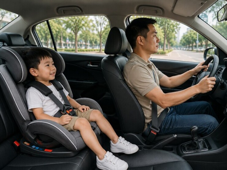Từ 15/8, tài xế chở trẻ dưới 10 tuổi không dùng ghế an toàn sẽ bị phạt cảnh cáo