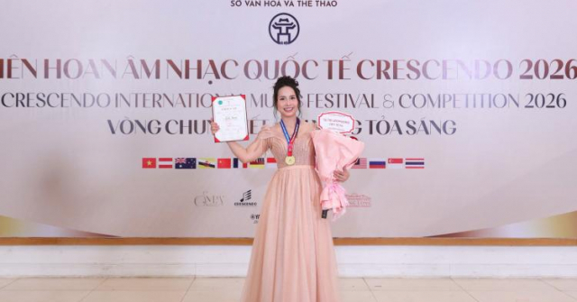 Nguyễn Hoàng Tịnh Uyên giành Giải Vàng tại Liên hoan Âm nhạc Quốc tế Crescendo 2026