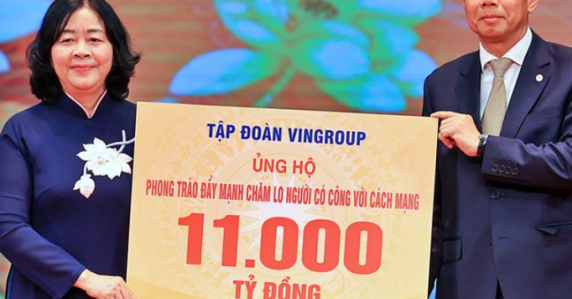 Tiếp nhận gần 12.000 tỷ đồng ủng hộ phong trào “Đẩy mạnh chăm lo người có công với cách mạng”