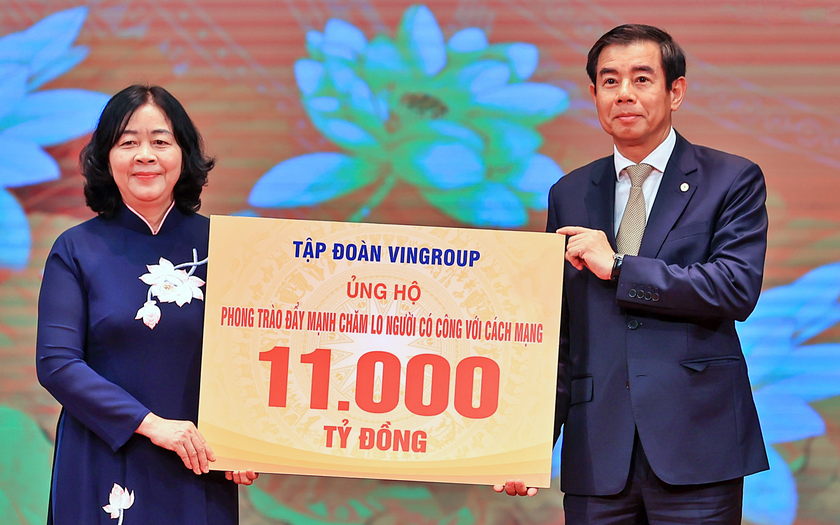 Tiếp nhận gần 12.000 tỷ đồng ủng hộ phong trào "Đẩy mạnh chăm lo người có công với cách mạng" - 1