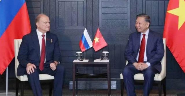 Tổng Bí thư, Chủ tịch nước Tô Lâm tiếp Chủ tịch Đảng Cộng sản Liên bang Nga