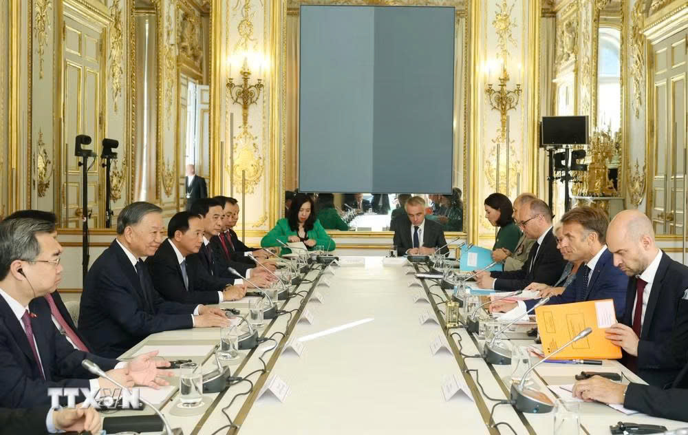 Tổng Bí thư, Chủ tịch nước Tô Lâm hội đàm với Tổng thống Pháp Emmanuel Macron - 2