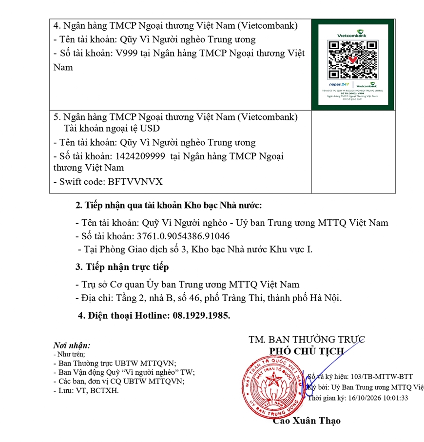 Chủ tịch Ủy ban Trung ương MTTQ Việt Nam kêu gọi ủng hộ, hỗ trợ người nghèo - 3
